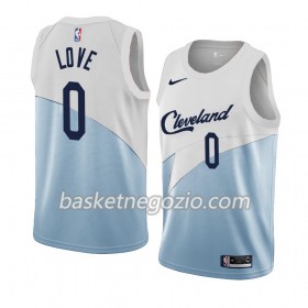 Canotte Uomo Cleveland Cavaliers Kevin Love 0 2018-19 Nike Blu Bianco Swingman